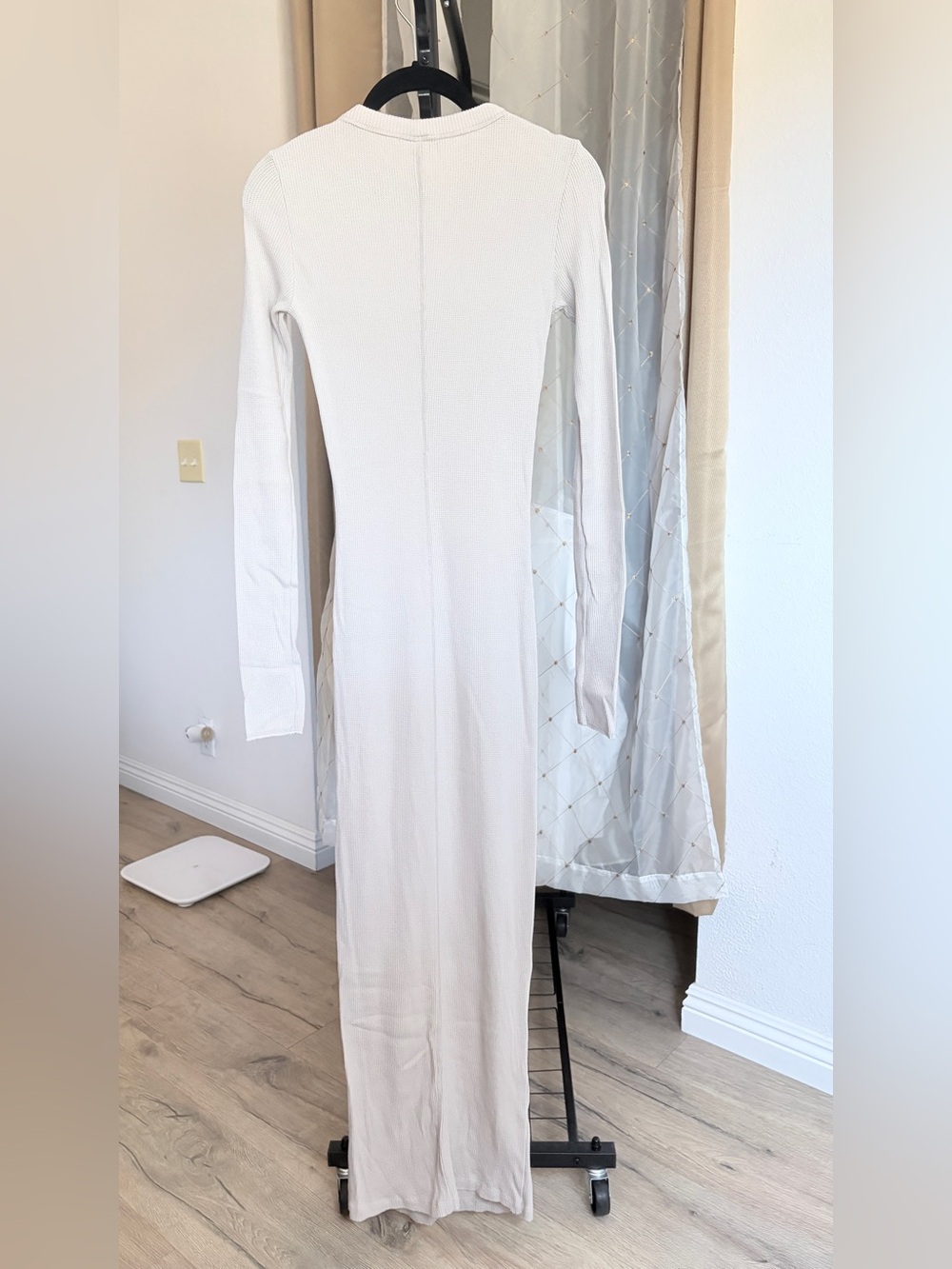 SKIMS Long Ribbed Knit Maxi Dress - Light Beige - Picture 2 of 3